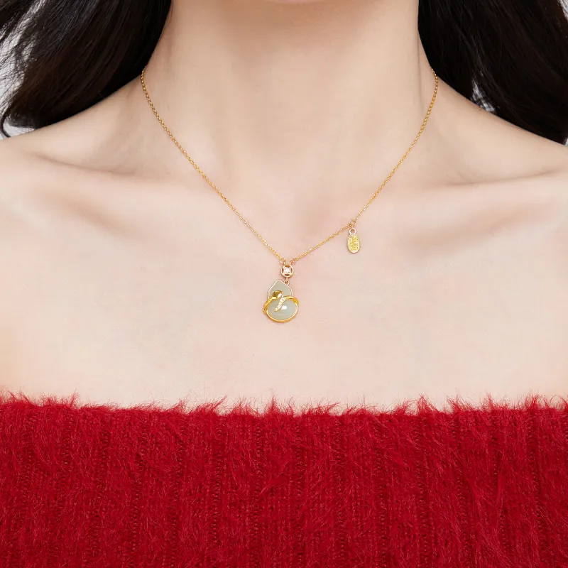 Lao Feng Xiang Agate Necklaces Women's-9
