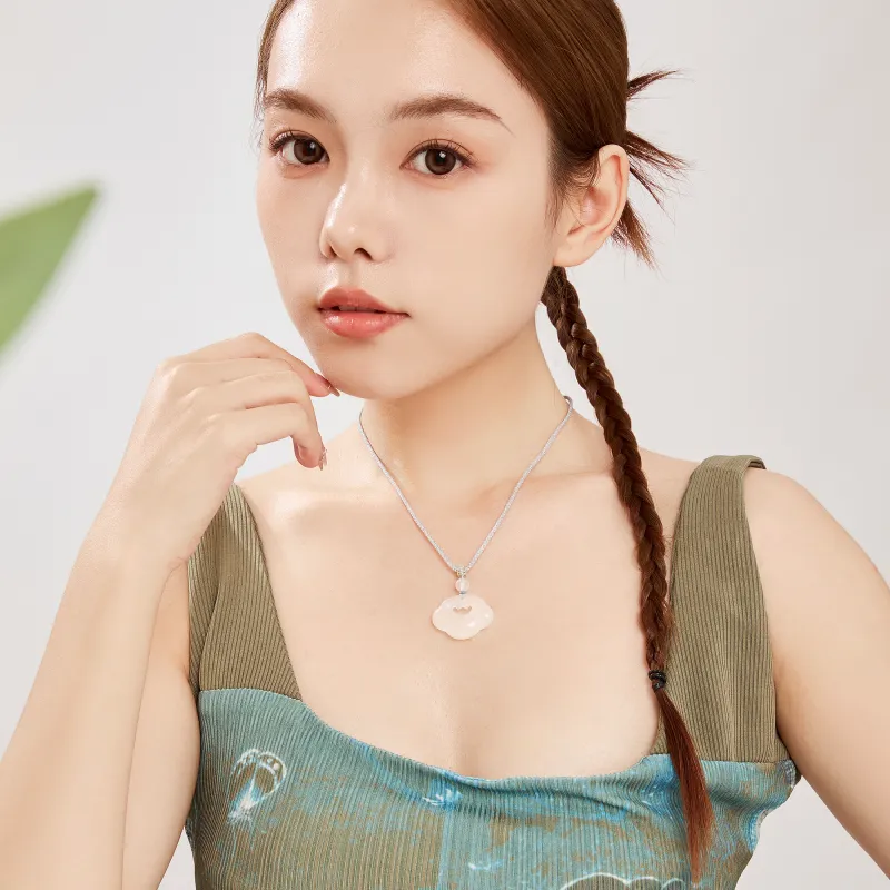 Lao Feng Xiang Chalcedony Necklaces Women's-5