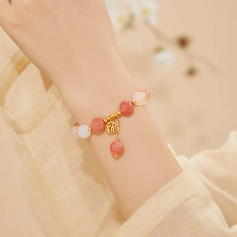 Lao Feng Xiang Agate Bracelets Women's-4