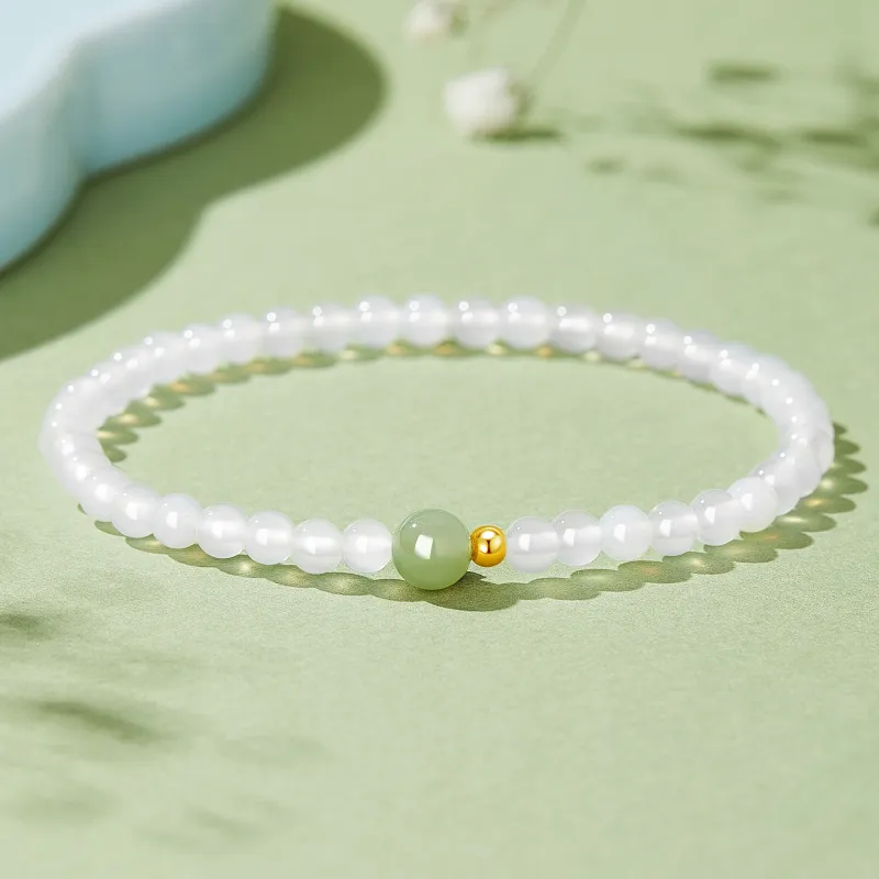 Lao Feng Xiang Natural Agate Bracelets Women's-7