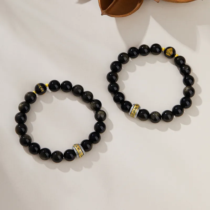 Lao Feng Xiang Natural Agate Bracelets Men's-25
