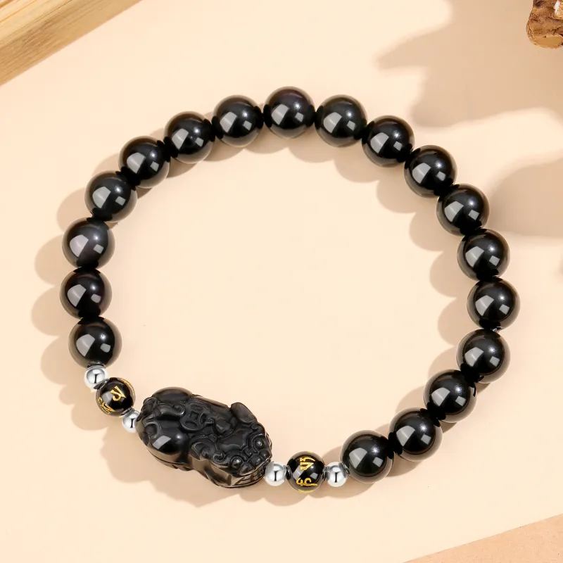 Lao Feng Xiang Obsidian Bracelets Unisex-7