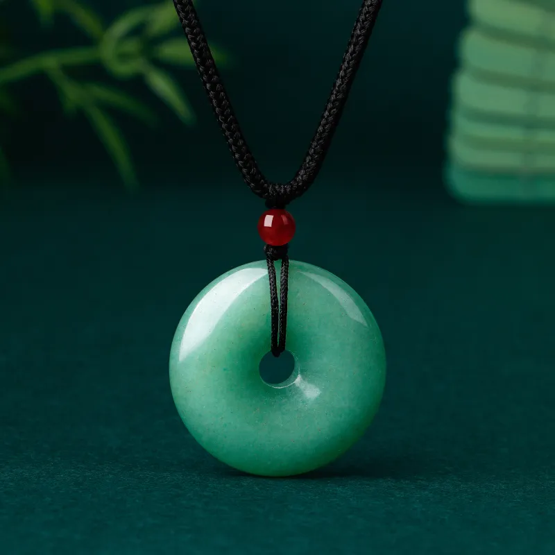Lao Feng Xiang Natural Aventurine Necklaces Unisex-1