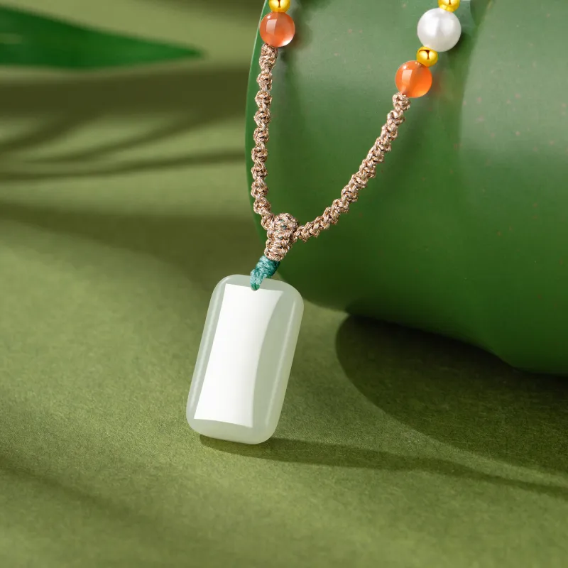 Lao Feng Xiang Necklaces Green Jade Women's-4