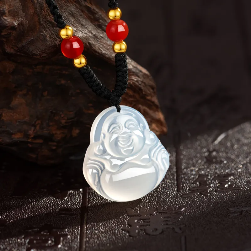 Lao Feng Xiang Chalcedony Necklaces Women's-3