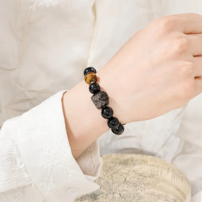 Lao Feng Xiang Obsidian Bracelets Men's-5