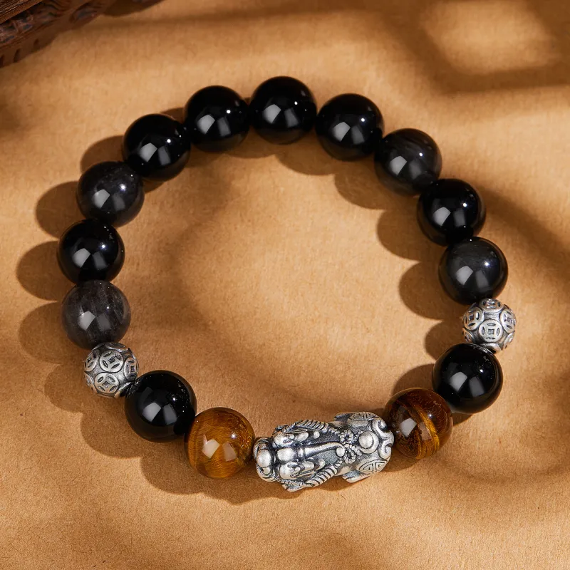 Lao Feng Xiang Obsidian Bracelets Unisex-4