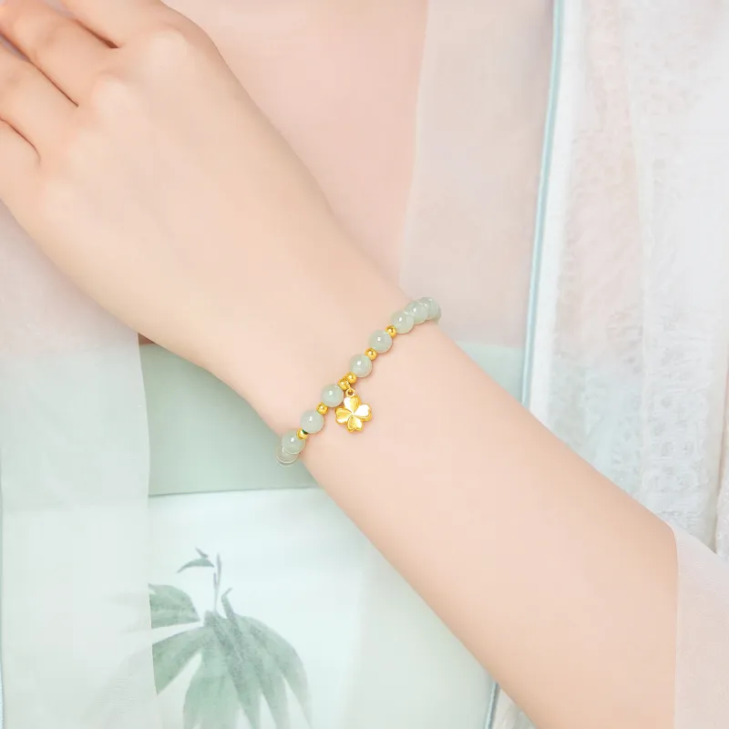 Lao Feng Xiang Bracelets Green Jade Women's-4