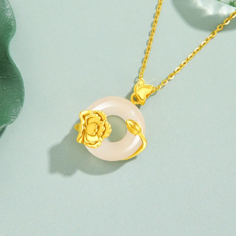 Lao Feng Xiang Chalcedony Necklace/Pendant Women's-2