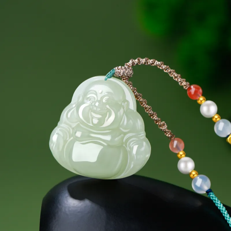 Lao Feng Xiang Necklaces Green Jade Women's-4