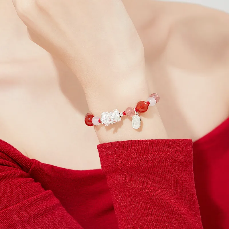 Lao Feng Xiang Chalcedony Bracelets Unisex-12