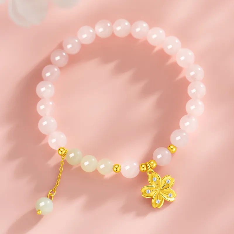 Lao Feng Xiang Hetian Jade Bracelets Green Jade Women's-5