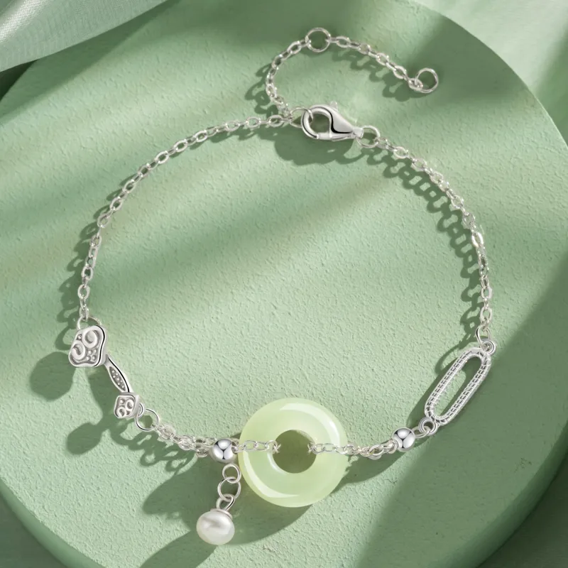 Lao Feng Xiang Bracelets Green Jade Women's-4