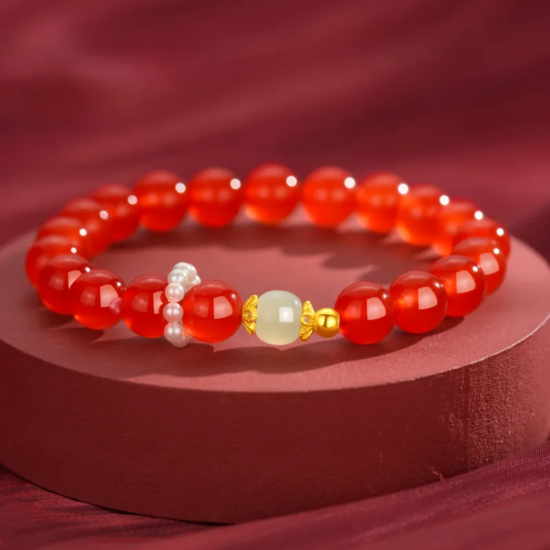 Lao Feng Xiang Agate Jade Bracelets Women's-3