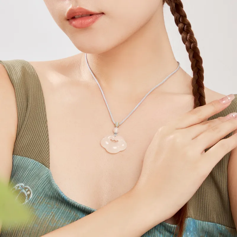Lao Feng Xiang Chalcedony Necklaces Women's-3