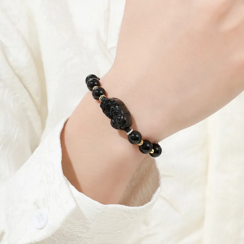 Lao Feng Xiang Obsidian Bracelets Unisex-4