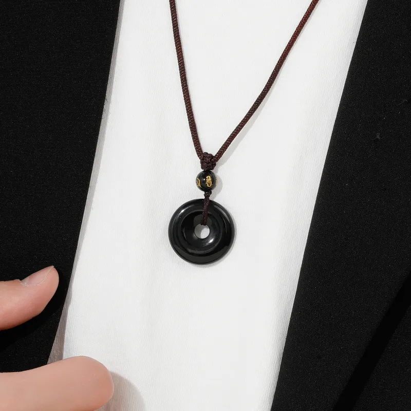 Lao Feng Xiang Agate Necklaces Unisex-2
