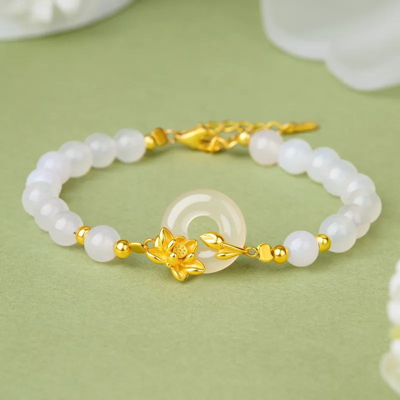 Lao Feng Xiang Chalcedony Bracelets Women's-4