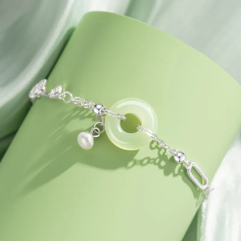 Lao Feng Xiang Bracelets Green Jade Women's-2