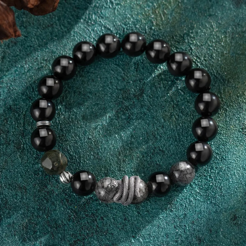 Lao Feng Xiang Obsidian Bracelets Men's-2
