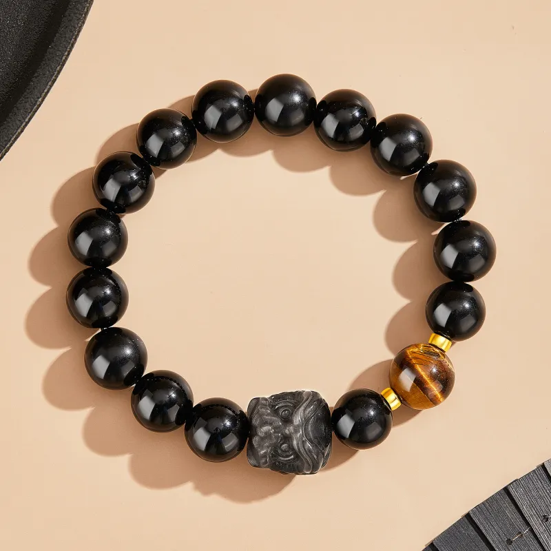 Lao Feng Xiang Obsidian Bracelets Men's-2