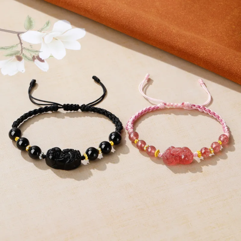 Lao Feng Xiang Obsidian Bracelets Unisex-12