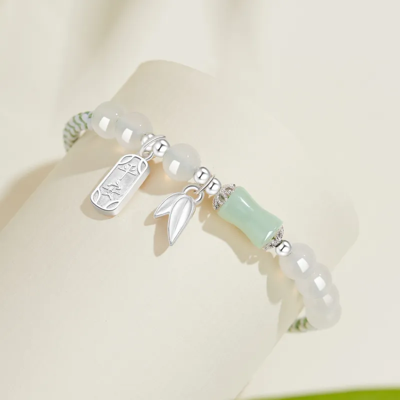 Lao Feng Xiang Hetian Jade Bracelets Green Jade Unisex-1