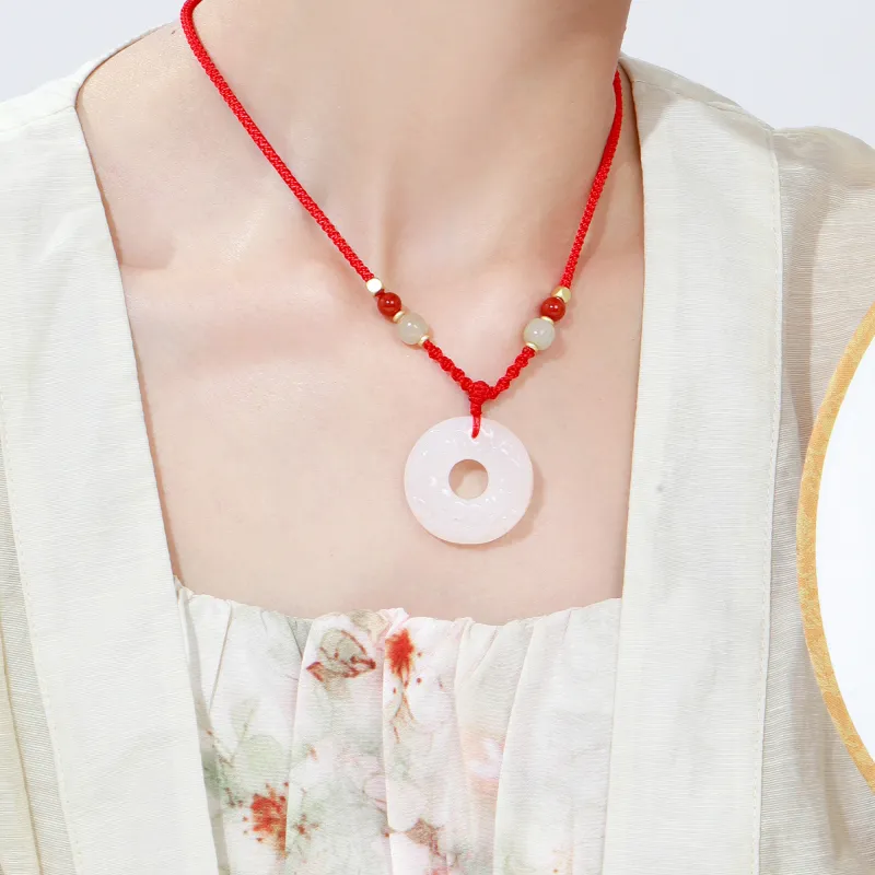 Lao Feng Xiang Chalcedony Necklaces Unisex-5
