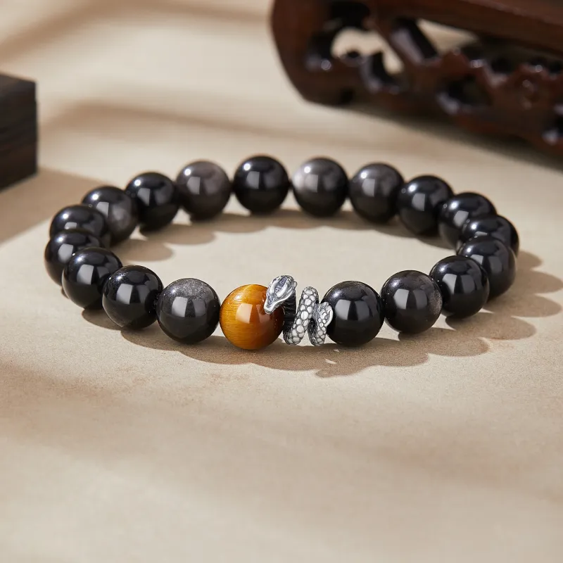 Lao Feng Xiang Obsidian Bracelets Unisex-1