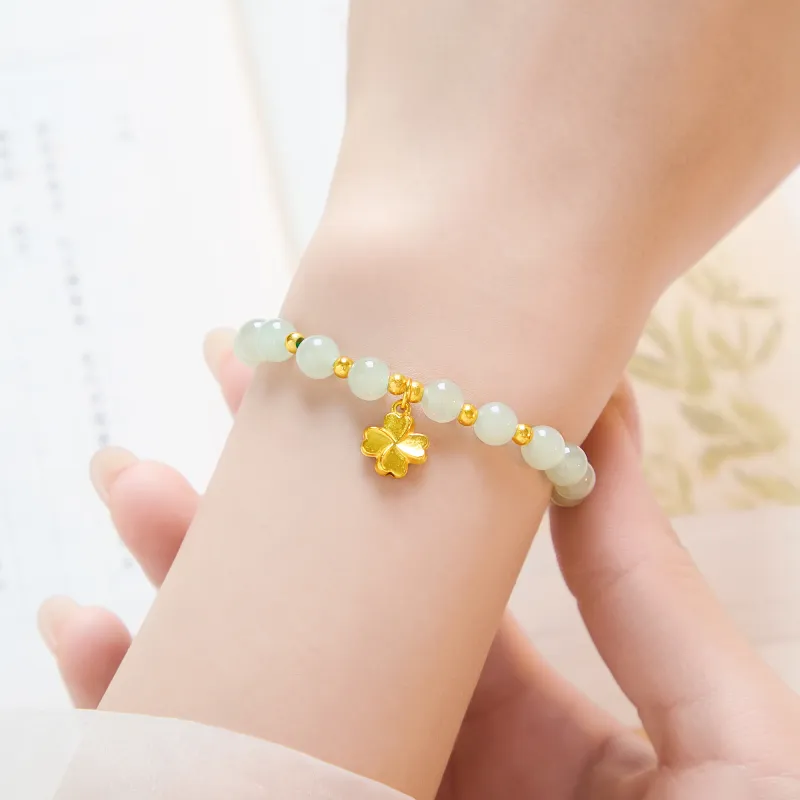 Lao Feng Xiang Bracelets Green Jade Women's-6