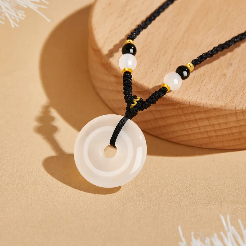 Lao Feng Xiang Chalcedony Necklaces Unisex-11