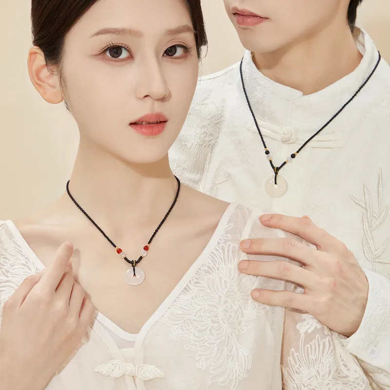 Lao Feng Xiang Chalcedony Necklaces Unisex-5