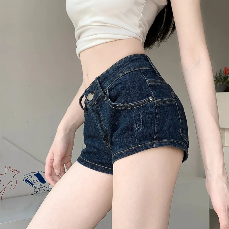 RAMPAGE Denim Shorts Women's Dark Blue-5