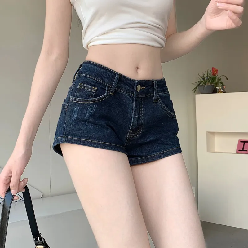 RAMPAGE Denim Shorts Women's Dark Blue-2