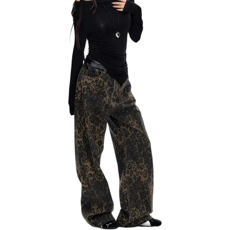 RAMPAGE Jeans Unisex Leopard Print-5