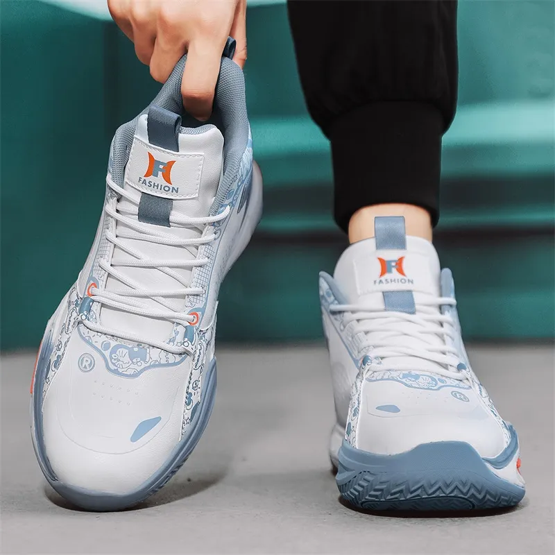 TOMAY Anti-Slip And Wear-Resistant Height Increasing Rebound Mid-Top Basketball Shoes Men's-2