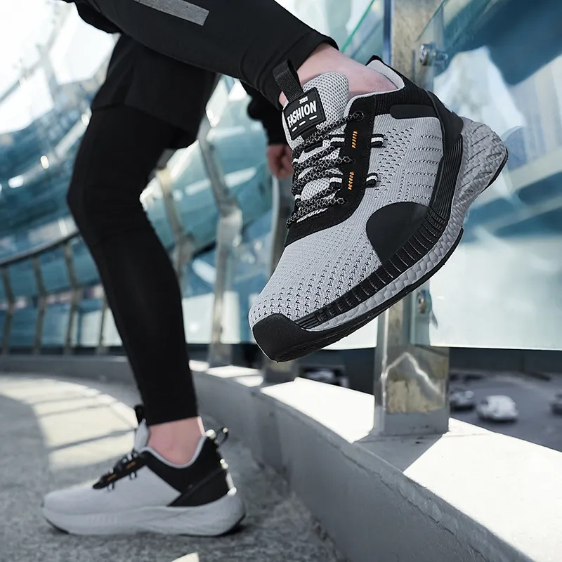 TOMAY Cushioning Height Increasing Rebound Low Top Long Distance Running Running Shoes Men's-17
