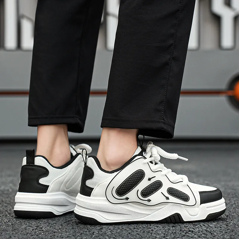 TOMAY Anti-Slip And Wear-Resistant Height Increasing Low-Top Casual Shoes Unisex-10