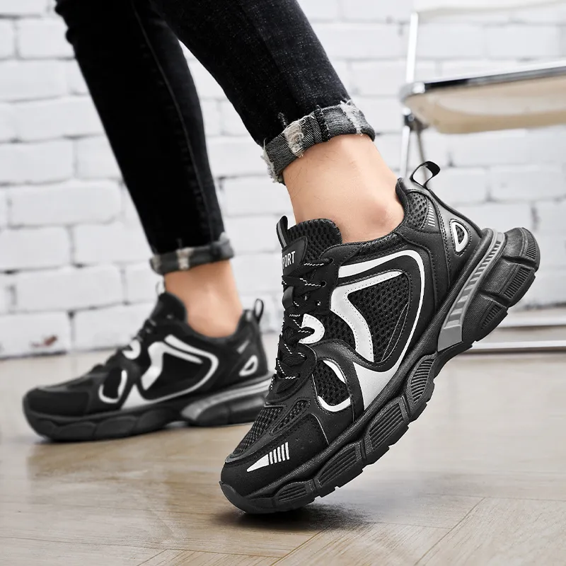 TOMAY Anti Slip And Wear Resistant Breathable Low Top Chunky Sneakers Men's-3