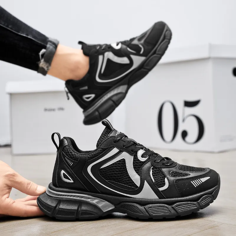 TOMAY Anti Slip And Wear Resistant Breathable Low Top Chunky Sneakers Men's-5