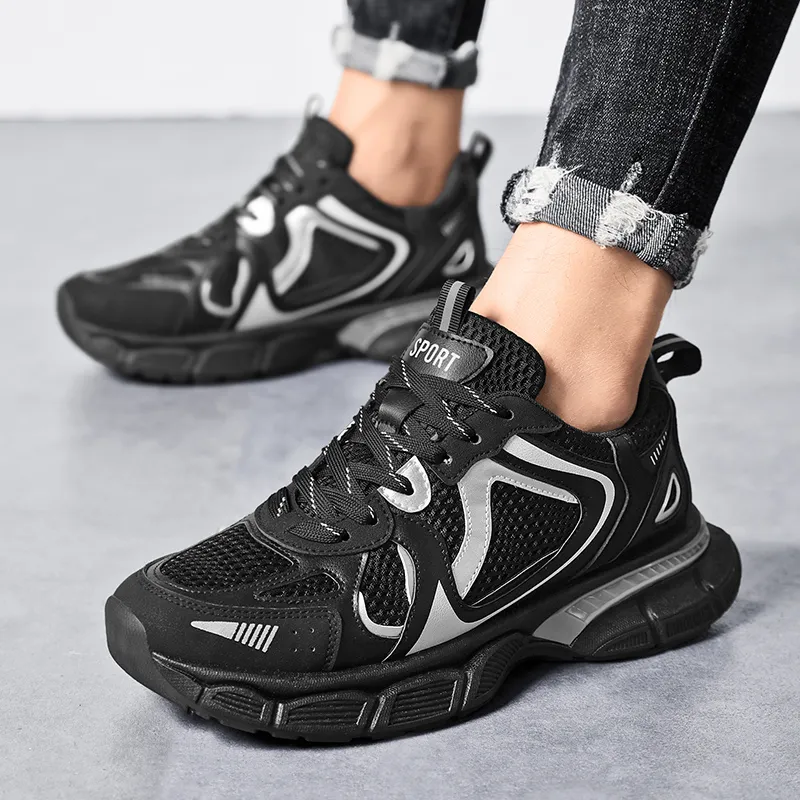 TOMAY Anti Slip And Wear Resistant Breathable Low Top Chunky Sneakers Men's-1