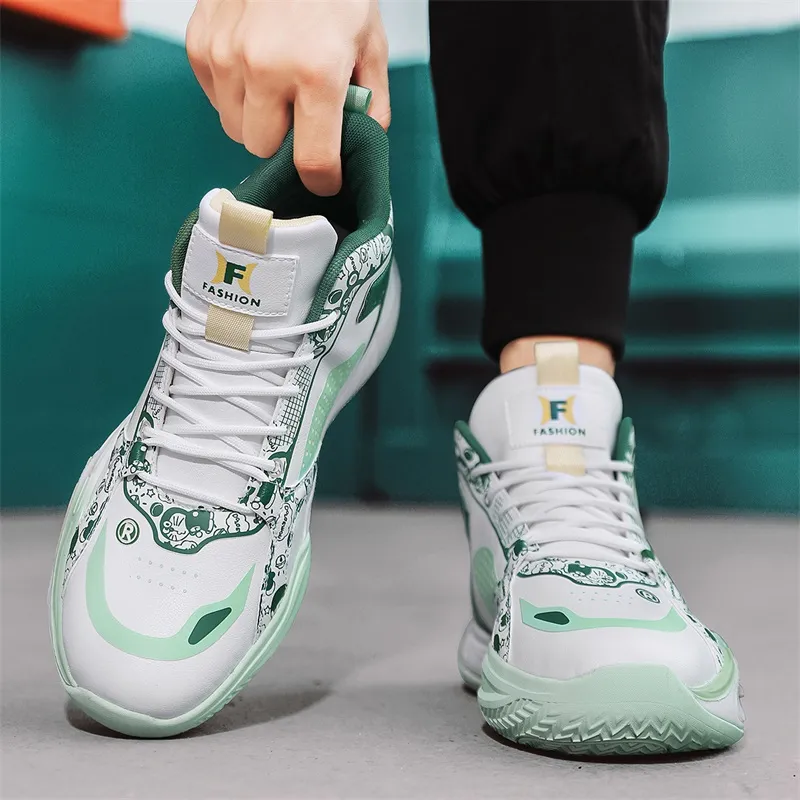 TOMAY Anti-Slip And Wear-Resistant Height Increasing Rebound Mid-Top Basketball Shoes Men's-10