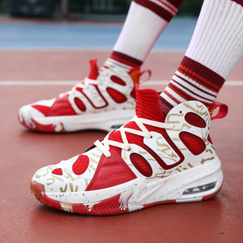 TOMAY Anti Slip And Wear Resistant Height Increasing Mid Top Basketball Shoes Men's-5