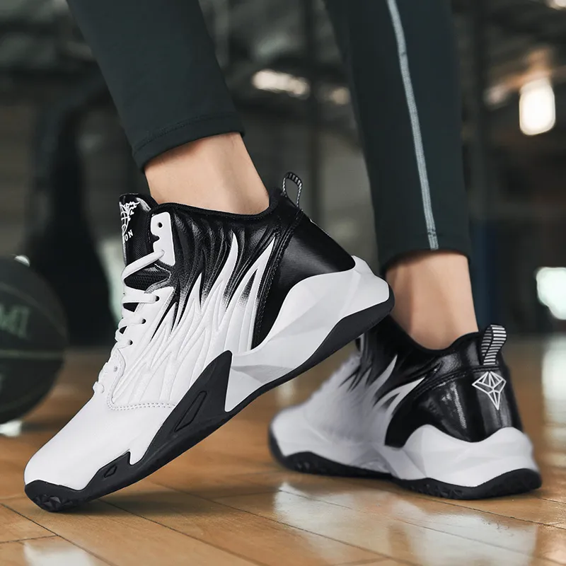 TOMAY Anti-Slip Wear-Resistant Mid-Top Basketball Shoes Men's-13