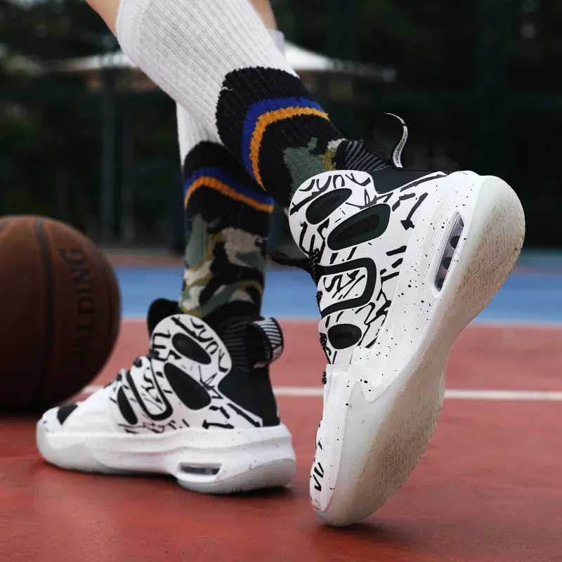 TOMAY Anti Slip And Wear Resistant Height Increasing Mid Top Basketball Shoes Men's-14