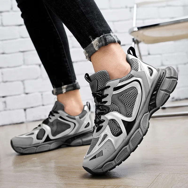 TOMAY Anti Slip And Wear Resistant Breathable Low Top Chunky Sneakers Men's-15