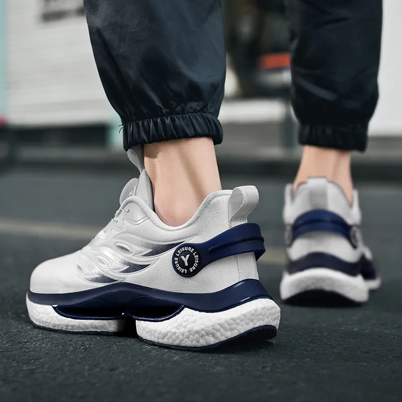 TOMAY Anti-Slip And Wear-Resistant Height Increasing Low-Top Running Shoes Men's-2