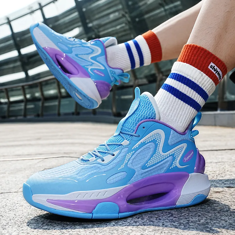 TOMAY Anti-Slip And Wear-Resistant Height Increasing Mid-Top Basketball Shoes Men's-1