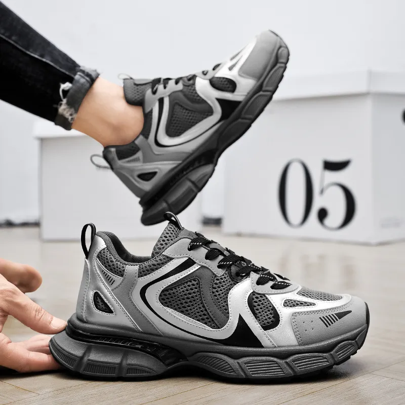 TOMAY Anti Slip And Wear Resistant Breathable Low Top Chunky Sneakers Men's-16