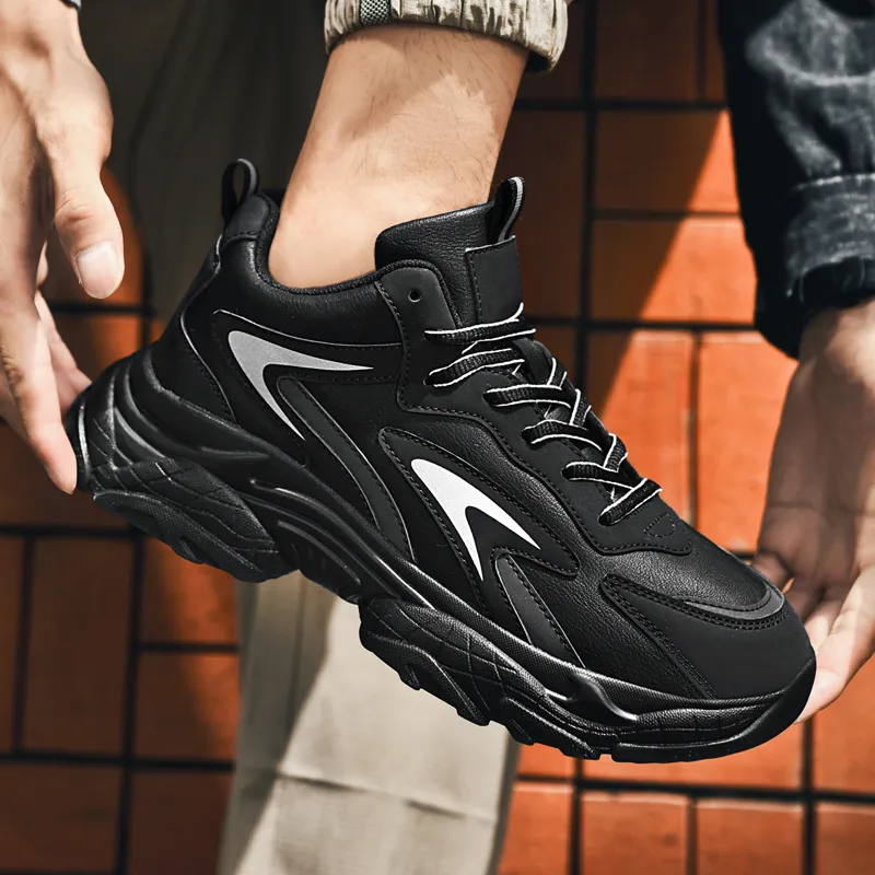 TOMAY Anti-Slip And Wear-Resistant Warm Low-Top Running Shoes Men's-5